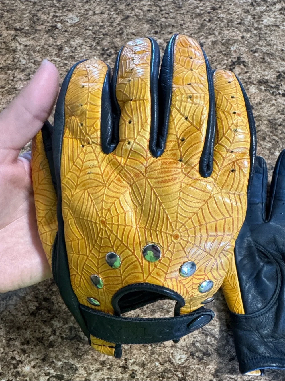 Axel Co. Spider Web Motorcycle Gloves
